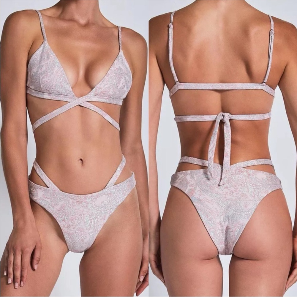 DEVON WINDSOR Pink Paisley Bikini